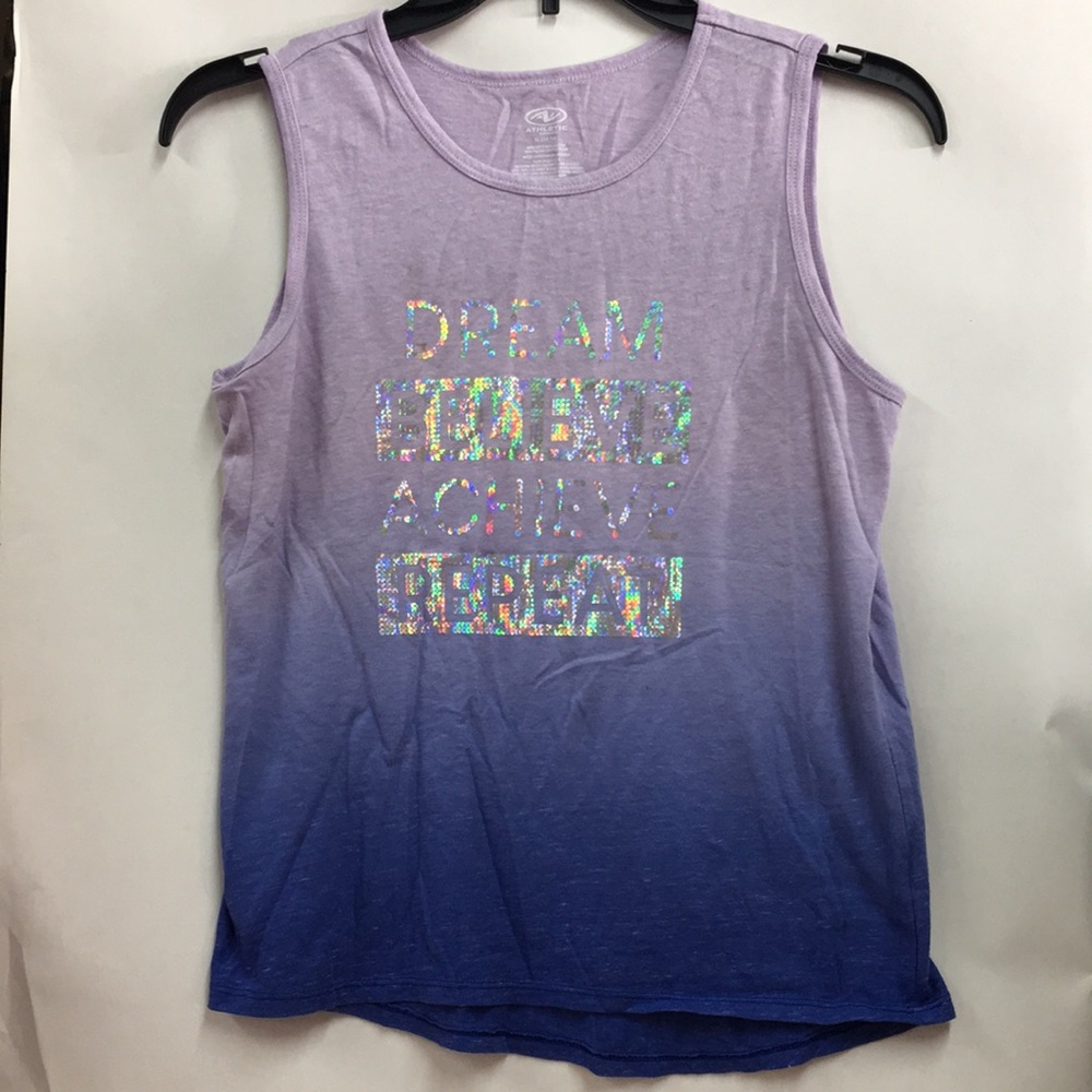 FINAL MARKDOWN Athletic Works “Dream Believe Achieve Repeat”Tank Top (XL 14-16])